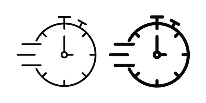 Time fast icon. symbol pictogram. UX UI icon