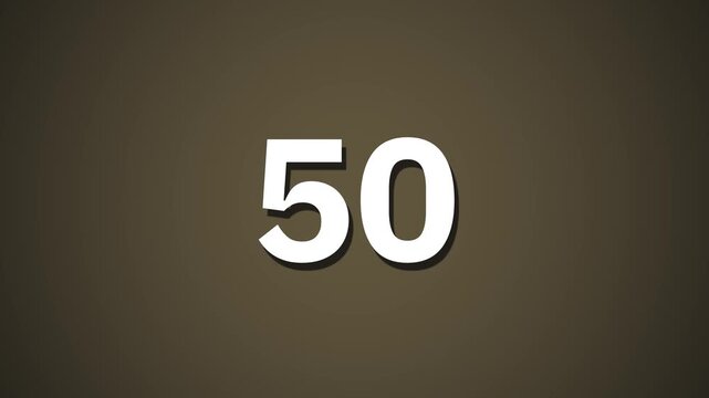 Numbers Counting Down 4K Seamless Countdown Timer Animation for Video and Digital Displays