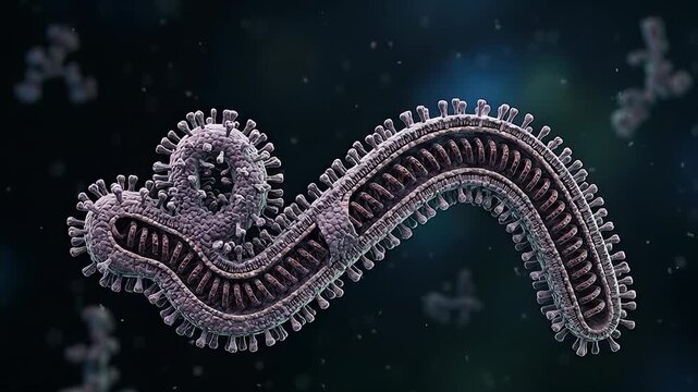 Detailed of Ebola virus spike protein structure molecular