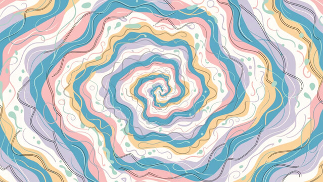 Seamless abstract flowing pattern inspired by drifting seaweed and liquid marble textures vector background