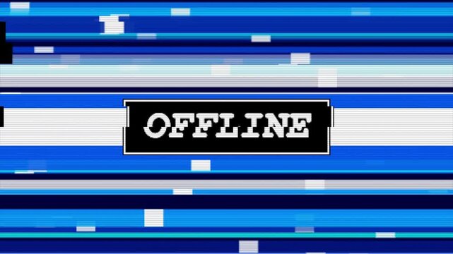 Offline Digital Glitch Animation for Streaming Background 4k video
