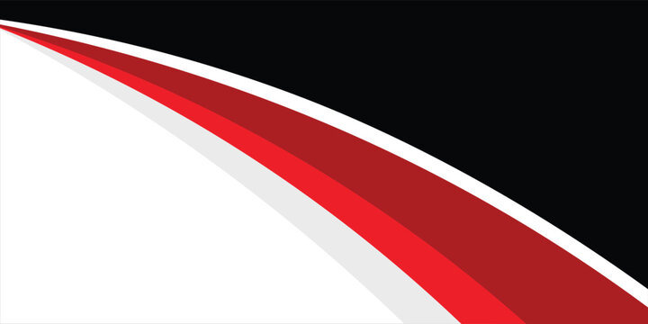 abstract red and blak business banner background with dynamic curves composition