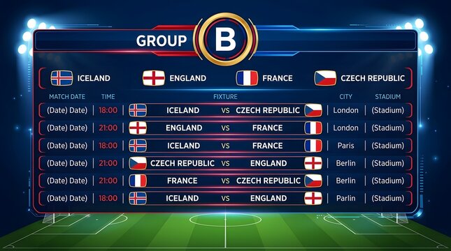 Uefa euro group b match schedule