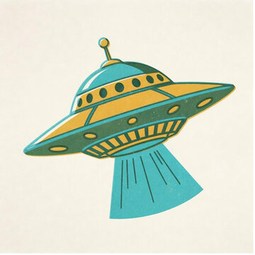 spaceship and ufo