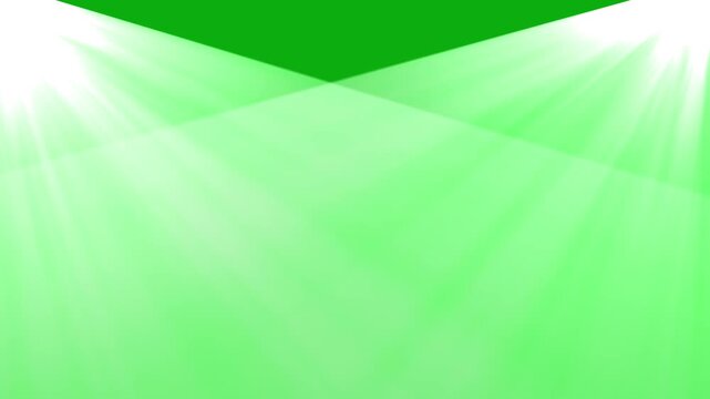 Light Rays Lens Flare On Green Screen Background Chroma Key Animation. 4k Sun rays on green screen.