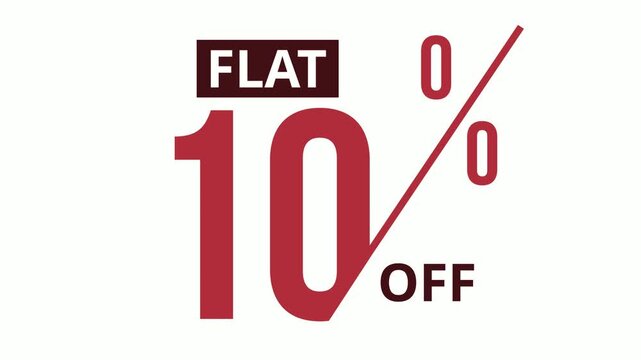 Ten percent off sale graphic with text progression