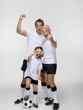 German Soccer fans, portrait