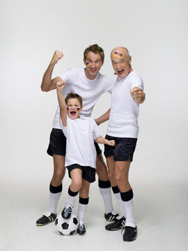 German Soccer fans, portrait