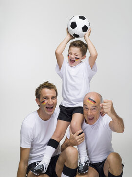 German soccer fans, portrait