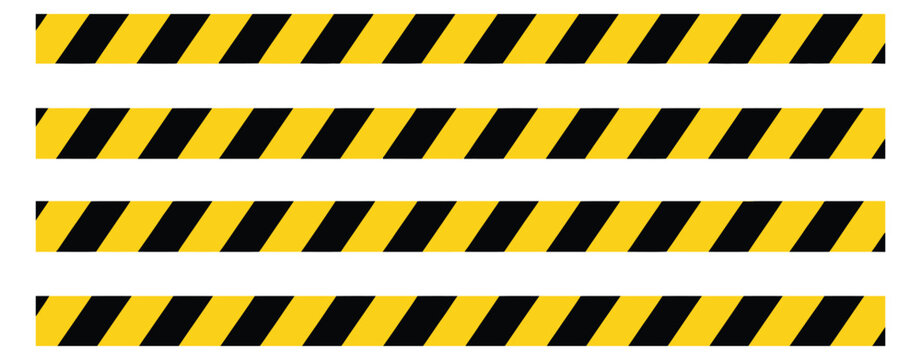 Black and Yellow Hazard Warning Stripes with Diagonal Industrial Caution Tape Pattern, Safety Barrier Lines Background for Construction, Danger Zone and Alert Design