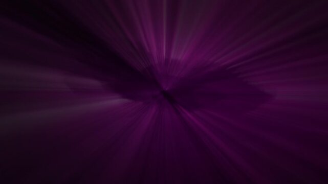 Abstract purple radial motion blur with glowing light rays and futuristic zoom effect. Dynamic sci-fi background for digital visuals and motion graphics.