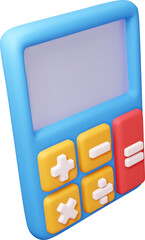3D Calculator icon with math symbols