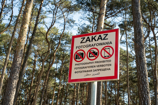 Zakaz fotografowania - tablica informująca