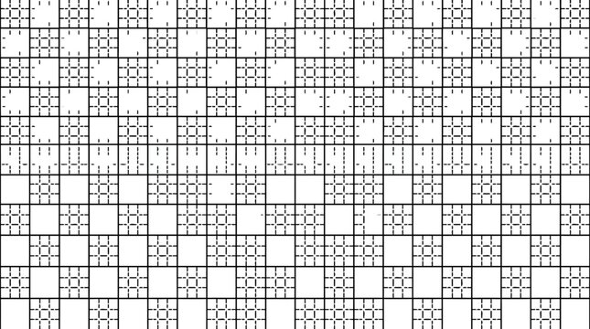 Black and white checkered grid pattern with texture