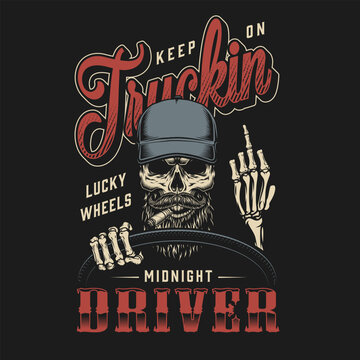 Keep on truckin with skull art