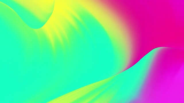 Colorful abstract wave background with green and rainbow patterns