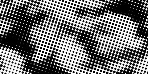 Black and white abstract camouflage background with halftone dot pattern. Vector illustration © Jumriyeh