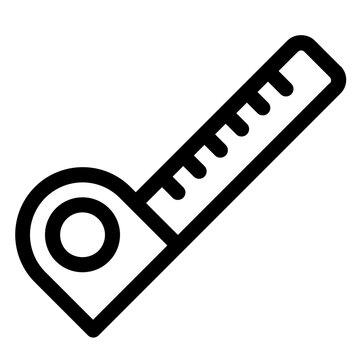 Construction Tape Measure Tool Icon