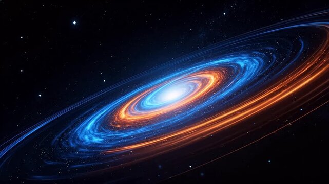 Spiral galaxy in space
