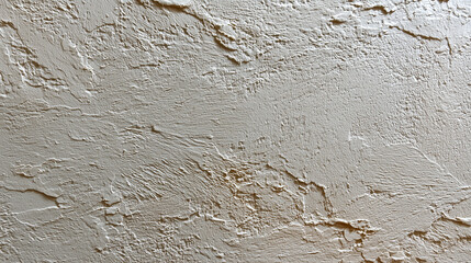 Fototapeta premium Textured Wall Surface: Close-up of a light beige wall with a rough, textured plaster finish, showing intricate patterns and shadow play.