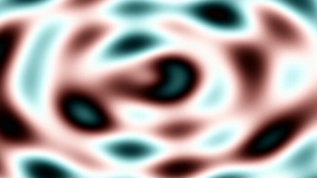 Mesmerizing abstract animation features swirling fluid patterns in cyan and reddish-brown tones, creating a dynamic and organic visual experience that evolves smoothly over time.