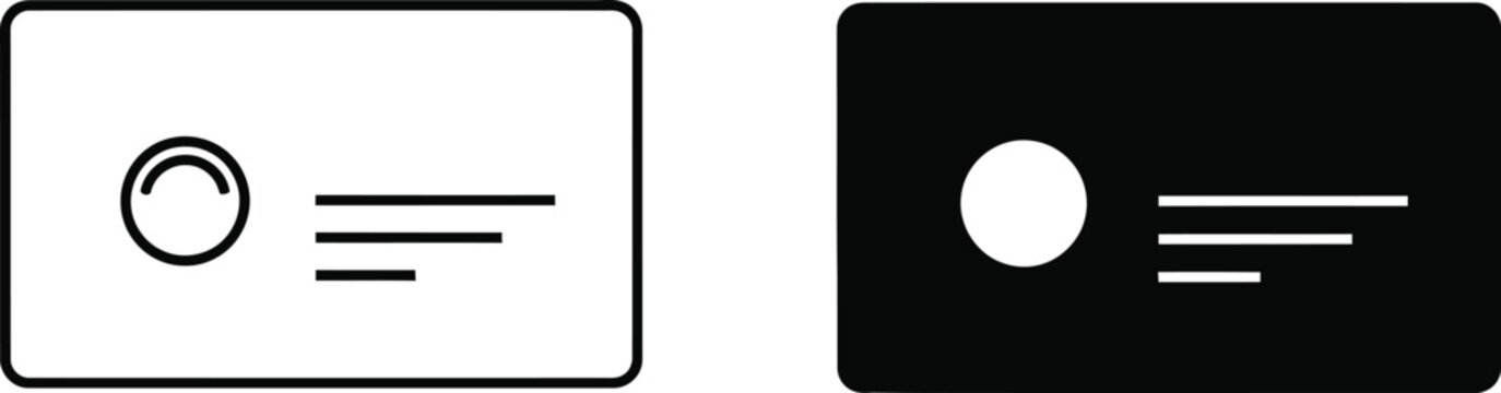 Minimalist interface icon set light and dark mode versions