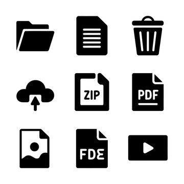 File management and document types vector illustration with management, document