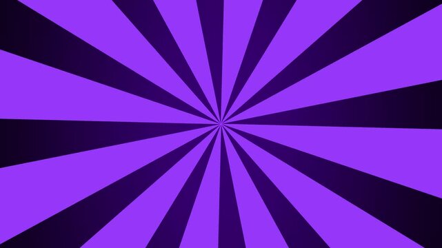 Radial burst pattern of violet and dark purple stripes. Sunburst pattern background for abstract creative design. Digital radial burst animation for video.