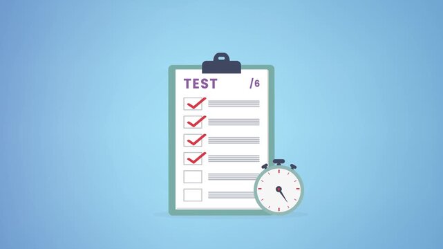 Test Progress Tracker with Completed Tasks and Deadline Concept