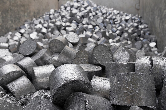 Aluminium in a scrap metal recycling plant