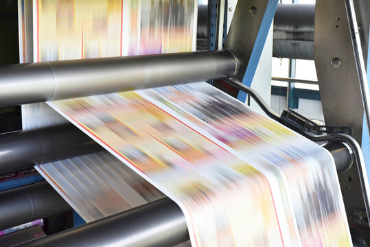 Printing machine in a printing shop
