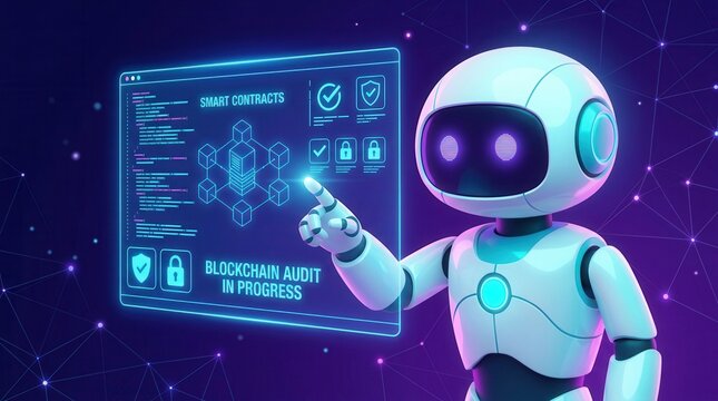 AI driven financial governance system performing automated verification of smart contracts.