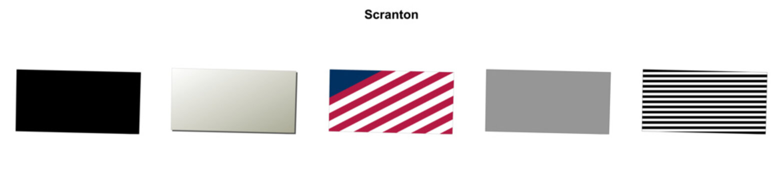 Scranton (Arkansas) blank outline map