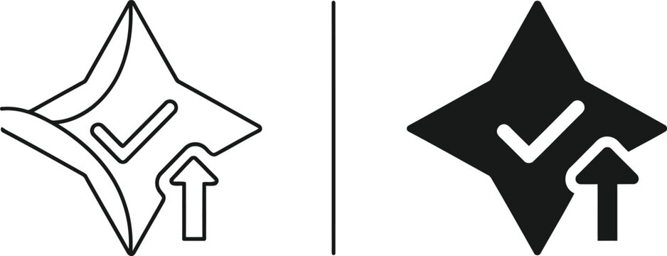 Ethereum cryptocurrency icon set line art and solid silhouette versions