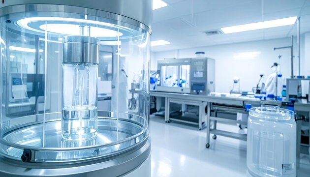 Laminar Flow Hood in Modern Laboratory for Sterile Research