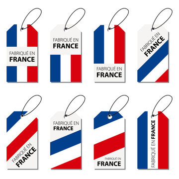 Made in France &eacute;tiquette logo vectoriel