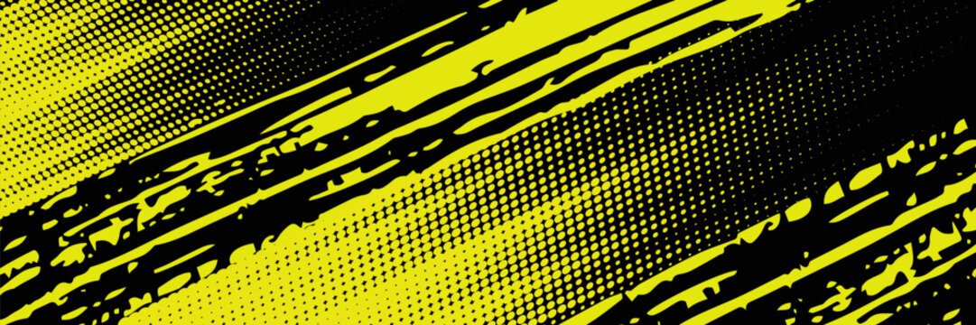 Abstract grunge background black and yellow background design best art comic movement for sports design, banners, t-shirts, jerseys and more