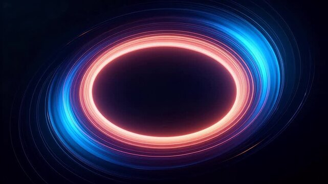 Abstract glowing oval ring