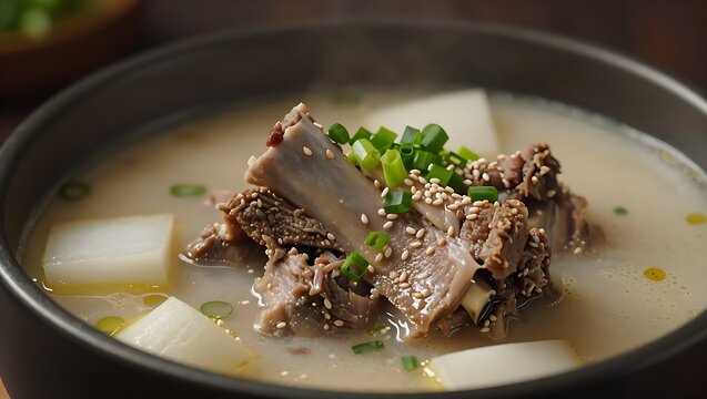 Gangwon Maeul Galbi Tang with beef short ribs and white radish
