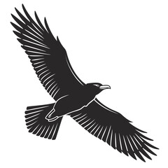 Fototapeta premium Flying Eagle Silhouette Vector Art