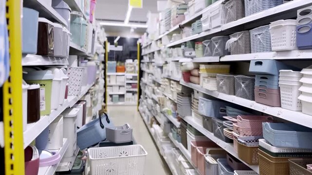 Modern Appliance Shopping Store with Various Home Electronics, Kitchen Equipment, Consumer Technology Products and Retail Interior Display