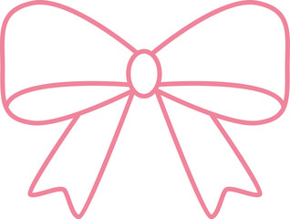 Naklejka premium Bow Knot Outline Line Art