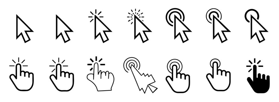 cursor icon set pointer symbol