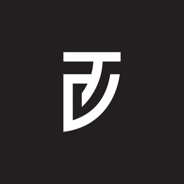 letter et simple linked curves lines logo vector