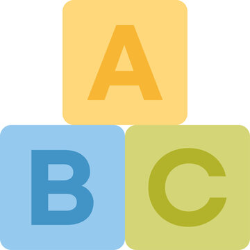 나란히 놓인 ABC 알파벳 블록
