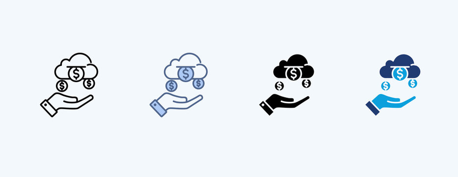 Revenue Stream Multiple Icon Illustration Vector