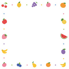 Fototapeta premium frame with fruits