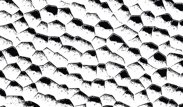 Black and white stone scale pattern seamless background