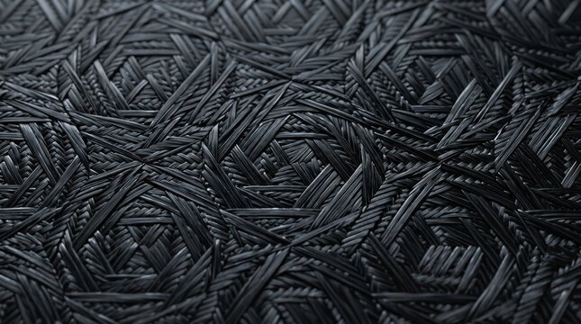 Dark gray woven fiber texture background