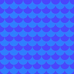 Seamless Blue Scallop Pattern Texture Background © teetawattch
